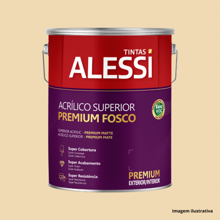 Tinta Acrlica Superior Premium Marfim Fosco 3,6L - Alessi