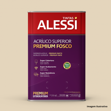 Tinta Acrlica Superior Premium Palha Fosco 18L - Alessi