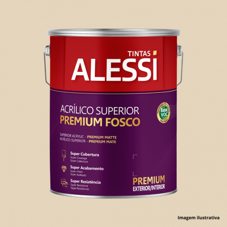 Tinta Acrlica Superior Premium Palha Fosco 3,6L - Alessi