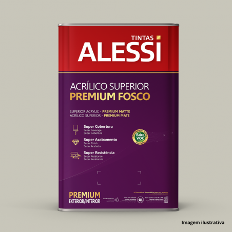 Tinta Acrlica Superior Premium Pedra de Mrmore Fosco 18L - Alessi