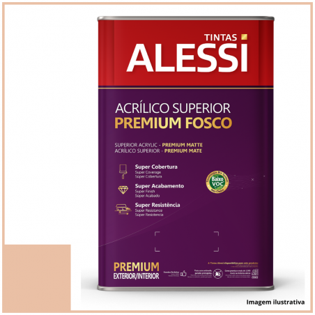 Tinta Acrlica Superior Premium Pessego Fosco 18L - Alessi