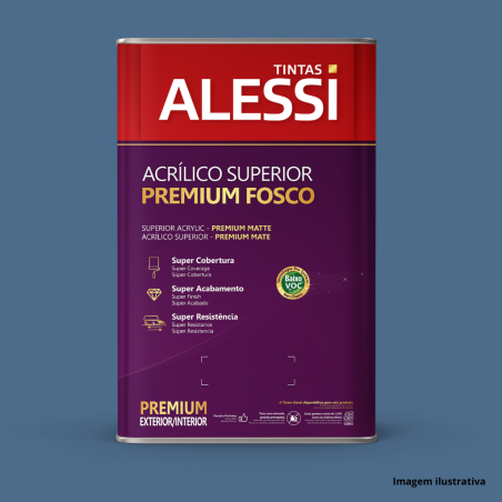 Tinta Acrlica Superior Premium Rainy Night Fosco 16L - Alessi