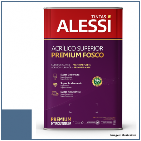 Tinta Acrlica Superior Premium Rainy Night Fosco 16L - Alessi