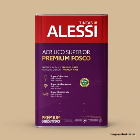 Tinta Acrlica Superior Super Premium Camura Fosco 18L - Alessi
