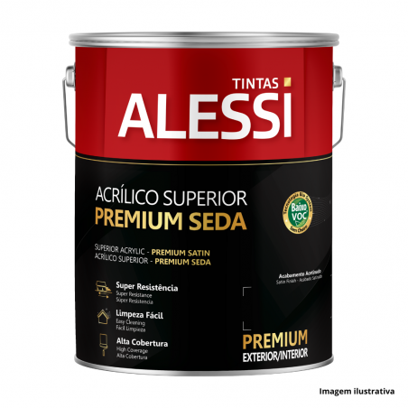 Tinta Acrlica Super Lavvel Seda Premium Branco Neve 3,6L - Alessi