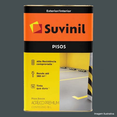 Tinta Piso Premium Fosco Cinza Escuro 18L - Suvinil