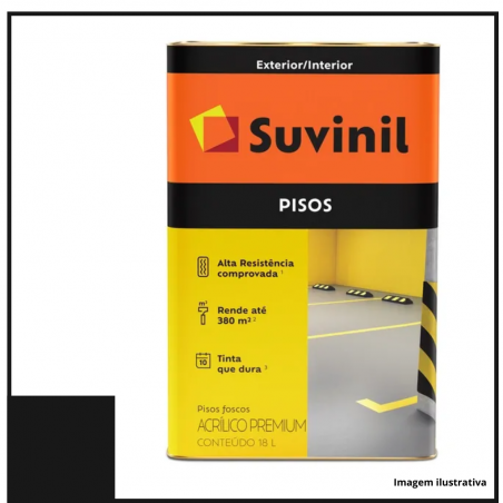 Tinta Piso Premium Fosco Preto 18L - Suvinil