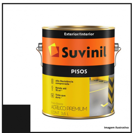Tinta Piso Premium Fosco Preto 3,6L - Suvinil
