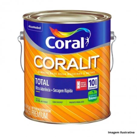 Tinta Premium Esmalte Sinttico Acetinado Coralit Zero Branco Base de gua 3,6L - Coral