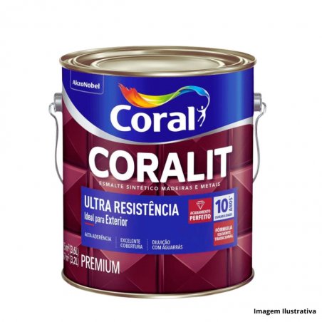 Tinta Premium Esmalte Sinttico Brilhante Coralit Platina 3,6L - Coral