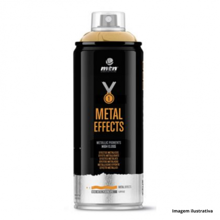 Tinta Spray MTN PRO Dourado - Efeito Cromado 400ml Montana
