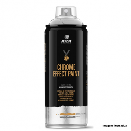 Tinta Spray MTN PRO Prata - Efeito Cromado 400ml Montana