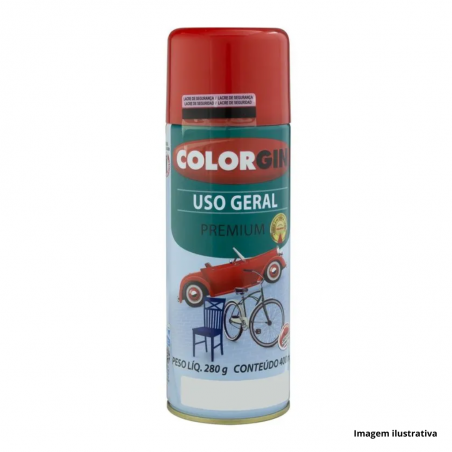 Tinta Spray Uso Geral Vermelho Lisa 400ml - Colorgin