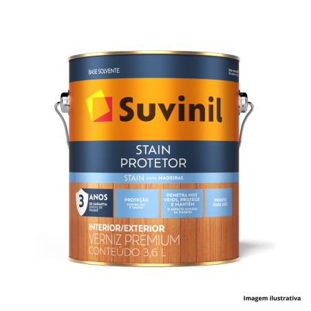 Verniz Stain Acetinado Mogno 3,6L - Suvinil